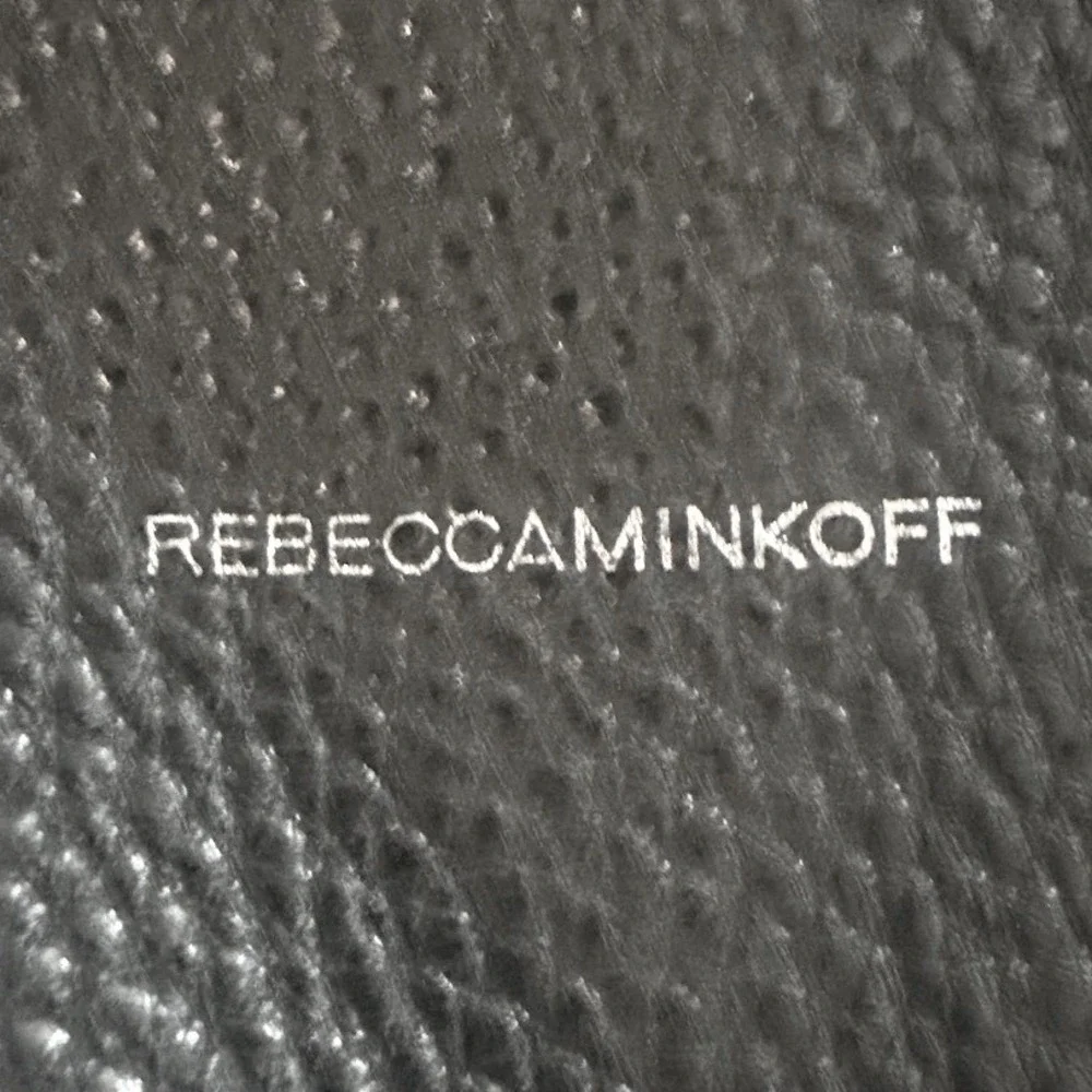 Rebecca Minkoff Black Leather Hobo Shoulder Bag Zipper Accents